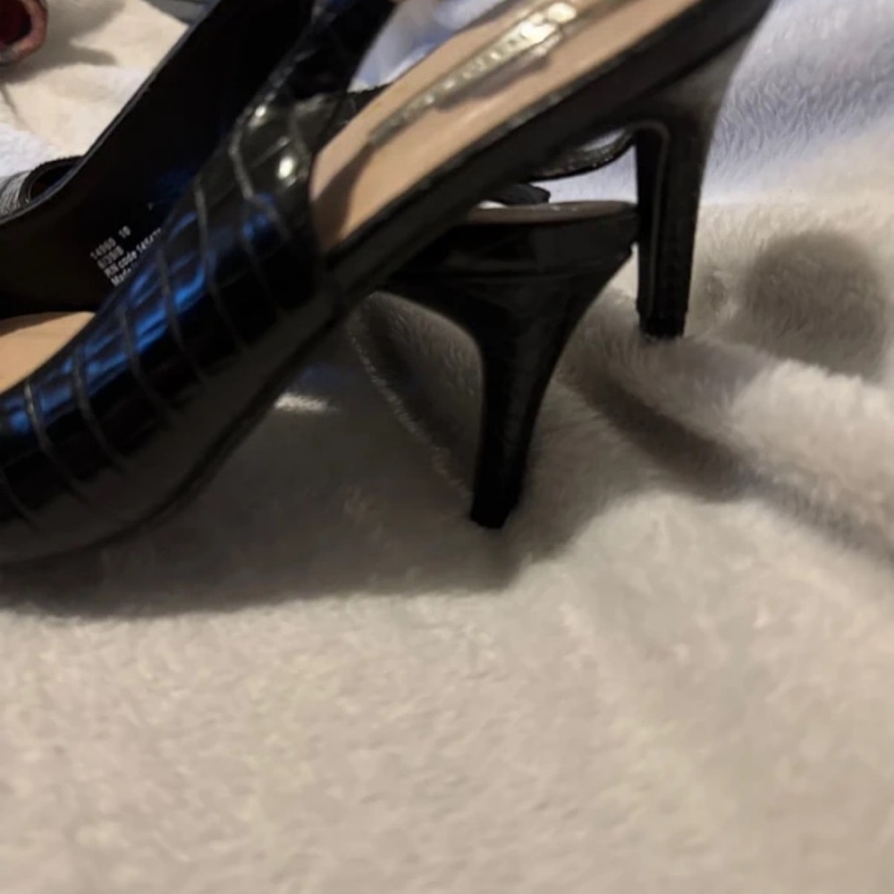 Primark Black Croc-Patterned Heels - image 3